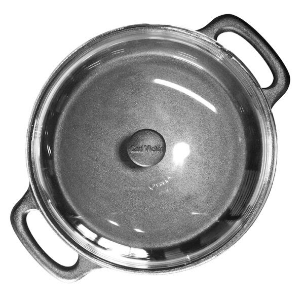 Carl Victor Gusseisenbräter Gusseisenpfanne 7 Liter rund 28 cm Glasdeckel C7000G – Bild 3